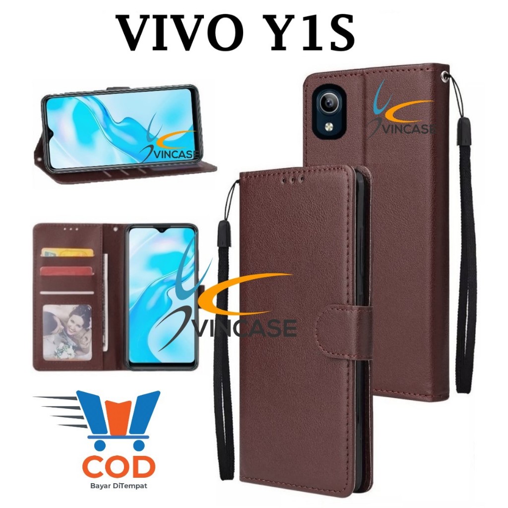 VIVO Y1S FLIP LEATHER CASE PREMIUM - FLIP WALLET CASE LEATHER สําหรับ VIVO Y1S - WALLET CASE | FLIP 
