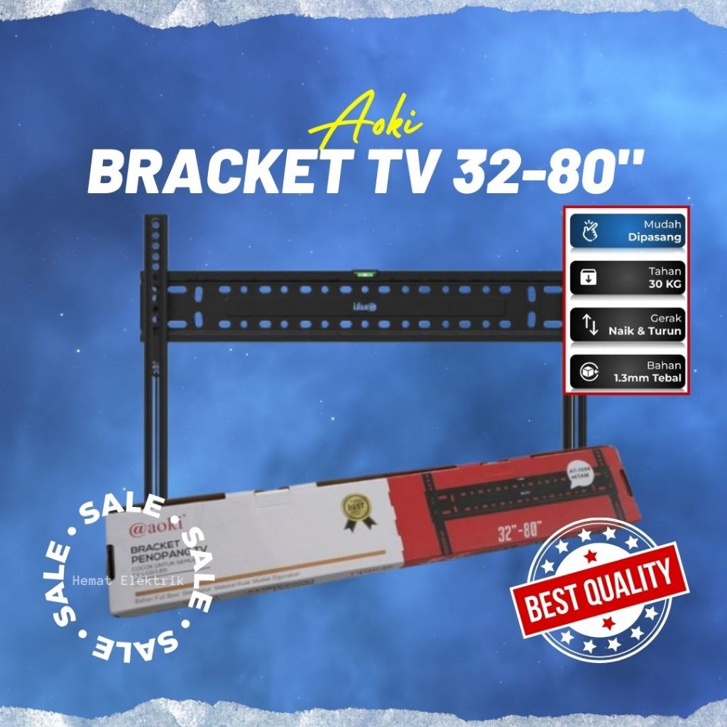 Aoki AT-1056 สีดํา 32-80" นิ้ว Tv Bracket