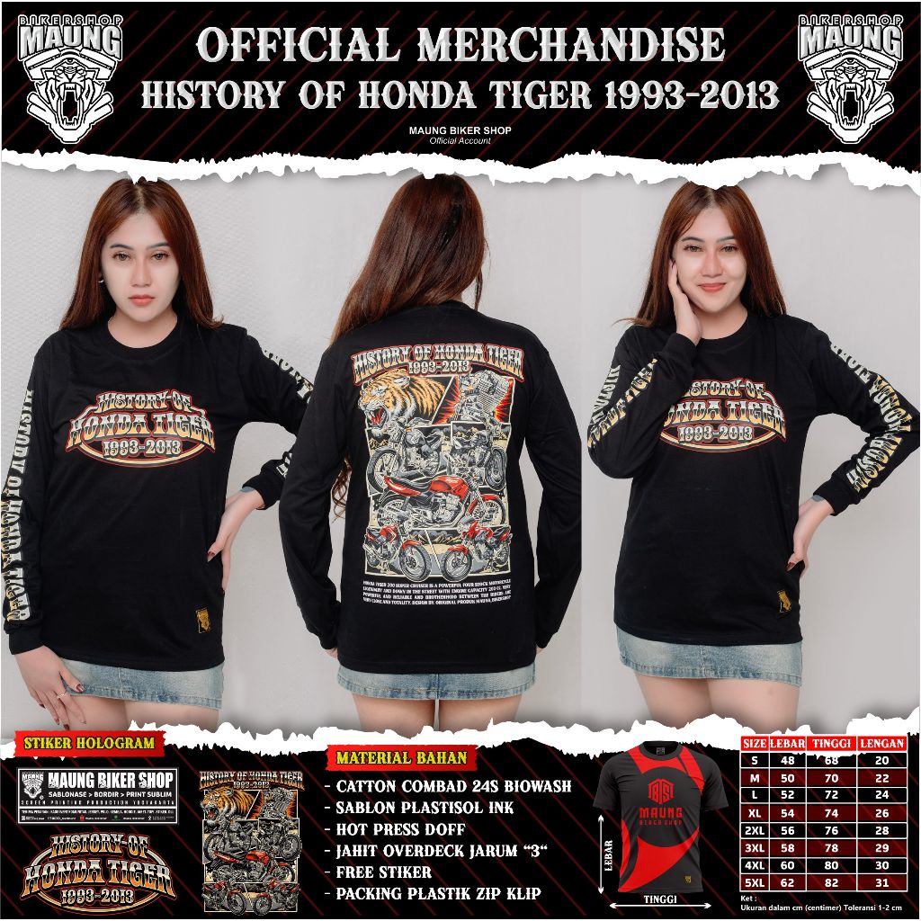 MAUNG_HISTORY ของ HONDA TIGER 1993-2013 || เสื้อยืด HONDA TIGER เสื้อยืด HONDA เสื้อยืด BIKERS เสื้อ