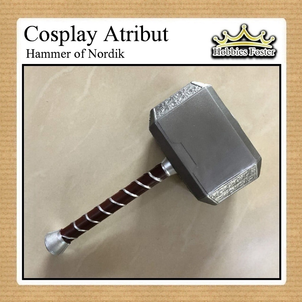 HBF Nordic Lightning God Hammer 1:1 คอสเพลย์แอตทริบิวต์เครื่องแต่งกายปาร์ตี้ฮาโลวีน / ของเล่นค้อน Ga