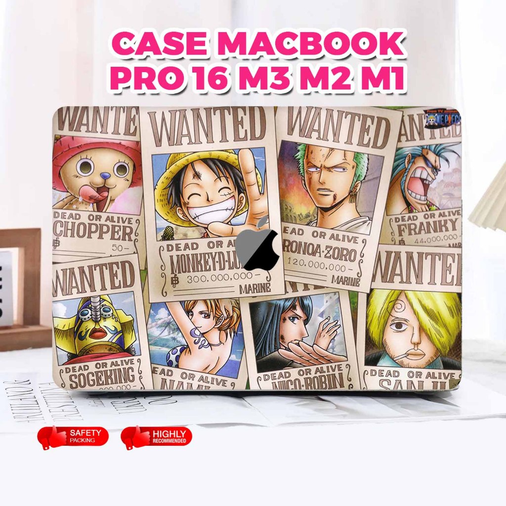 MacBook Pro 16" การพิมพ์คุณภาพสูงน่ารัก One Piece Motif M4 M3 M2 M1 Pro Max A3403 A3186 A2991 A2780 