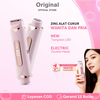 2in1 Alat Cukur Bulu Wanita Epilator Pencukur Cukuran Shaver Alis Bulu Halus Elektrik Mini Portable