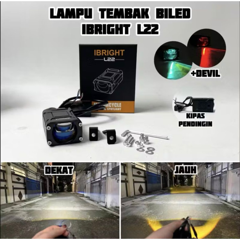 IBRIGHT L22 - สปอตไลท์เลนส์สีน้ําเงินบิลด์