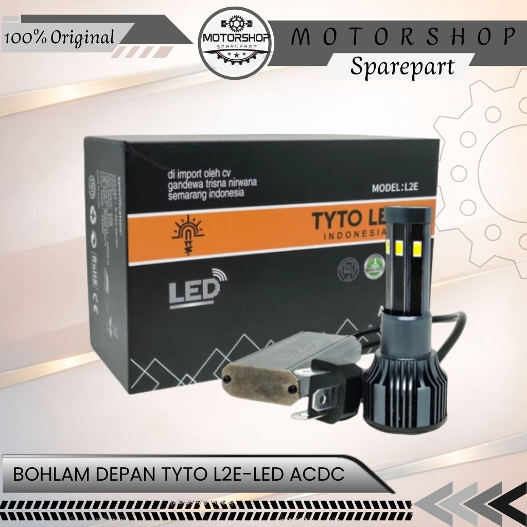 ( TITO ) Led L2E ไฟหน้ารถจักรยานยนต์รถ Dual Beam 60 วัตต์ AC DC H4 H6 6500K