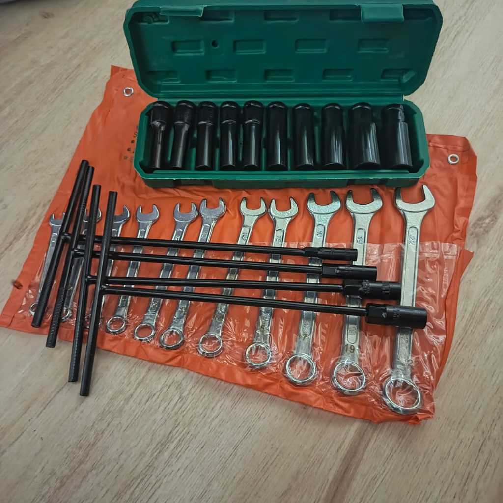 MATA Long shock 1/2 "8-24 มม.ชุดประแจผลกระทบ 10 ชิ้นประแจซ็อกเก็ต + 4 P + RING WRENCH SET 11 PCS DIA