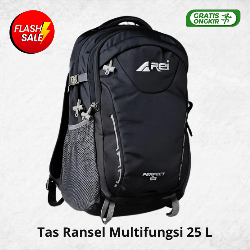Rei Perfect 25L Original Backpack with Raincover Simple School Backpack Laptop Backpack for Men and 