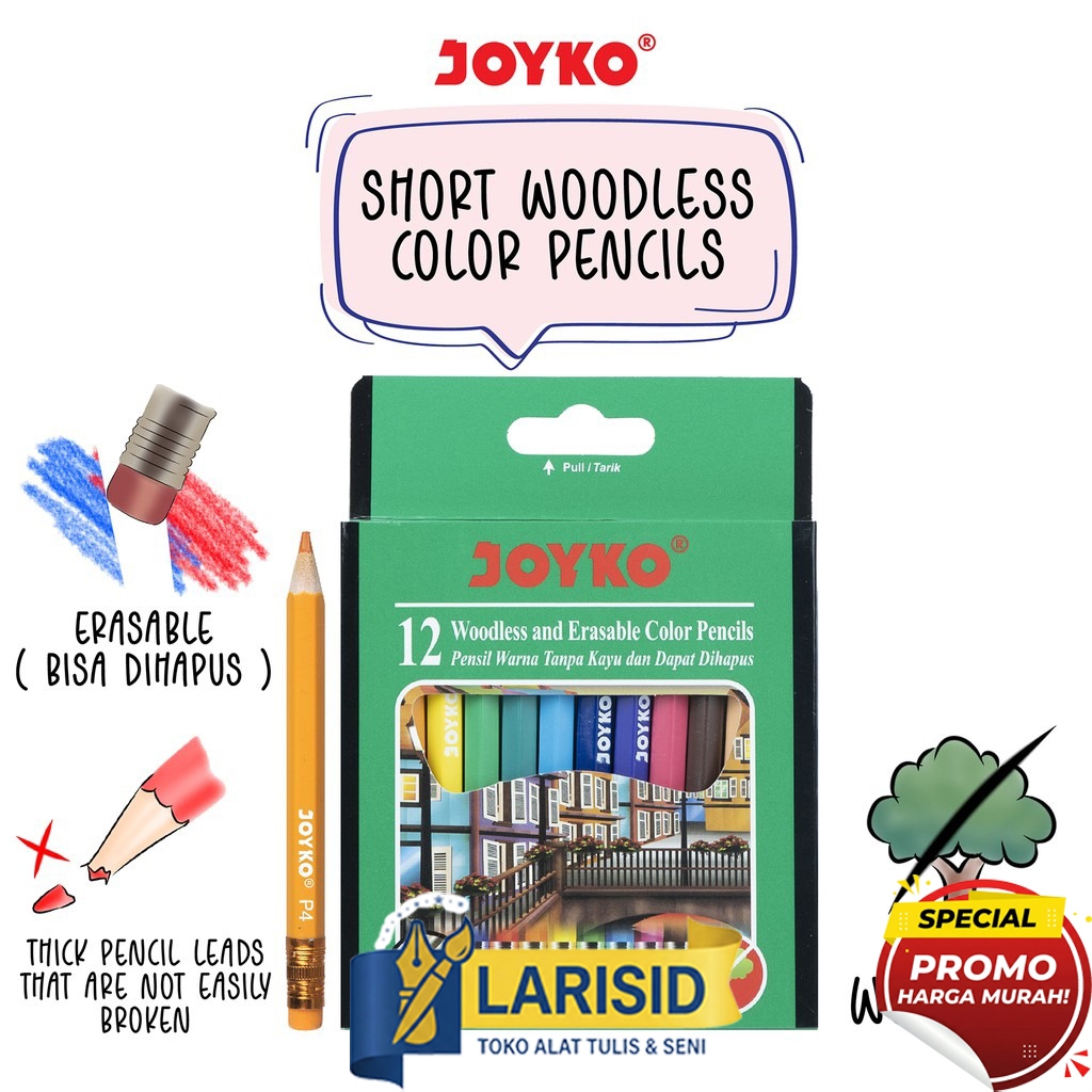 ดินสอสีลบได้ Joyko Short CP-120