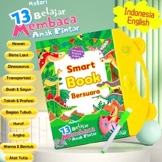 {COD}Smart Book Bersuara Indonesia English  26 sisi Materi Belajar Anak Mainan Buku Edukasi Pengenalan Kosa Kata
