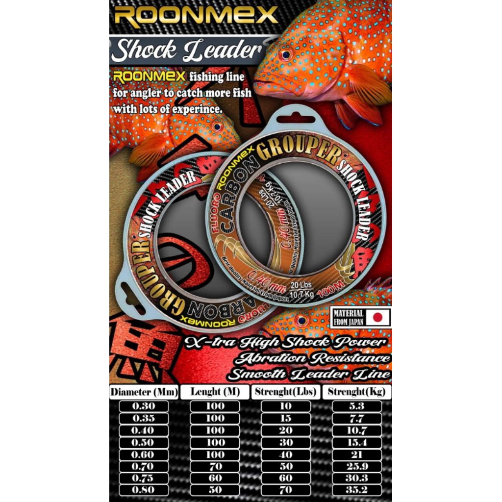 ผู้นําโช๊ค Roonmex Grouper Fluoro Carbon