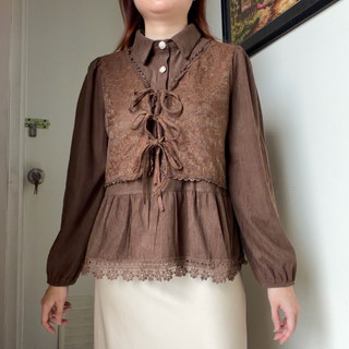 Viola Top Atasan blouse kemeja wanita kerja lebaran raya viral korean style by biel the label