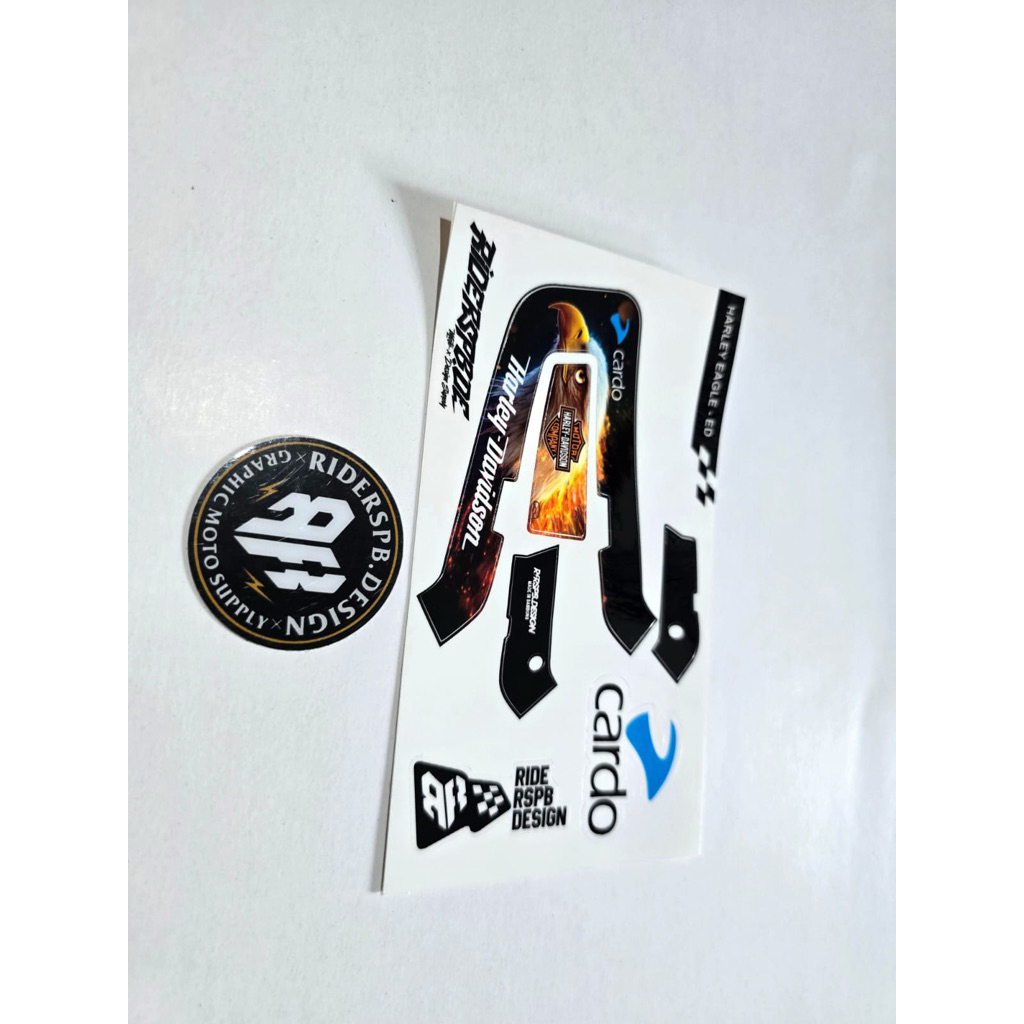 HARLEY EAGLE ED - สติ๊กเกอร์ DECAL GARSKIN SKINCOVER INTERCOM CARDO EDGE โดย RIDESPB