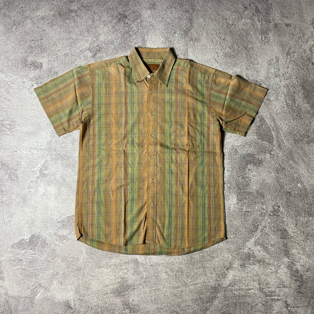 KEMEJA Missoni Vintage เสื้อหายากดั้งเดิม