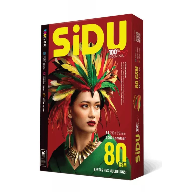 กระดาษ SIDU A4 80แกรม 1 รีม