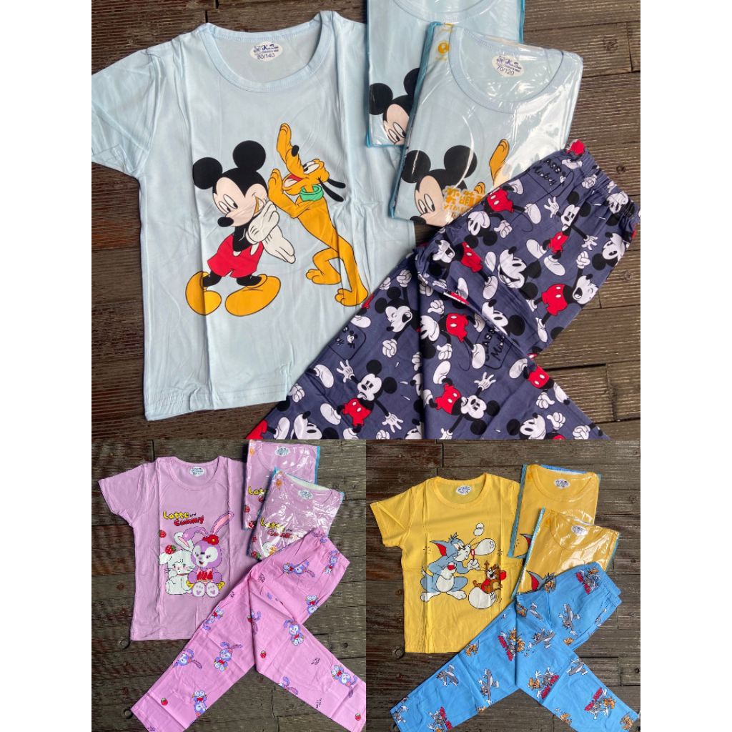 CP KUBAO CHILDRENS PAJAMAS สําหรับเด็กผู้หญิงและเด็กชายอายุ 4-6 ปี