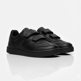 LOZTA Sepatu Anak Sekolah Hitam Polos Velcro Perekat Sneakers Anak Laki Laki Perempuan GEN Z Series