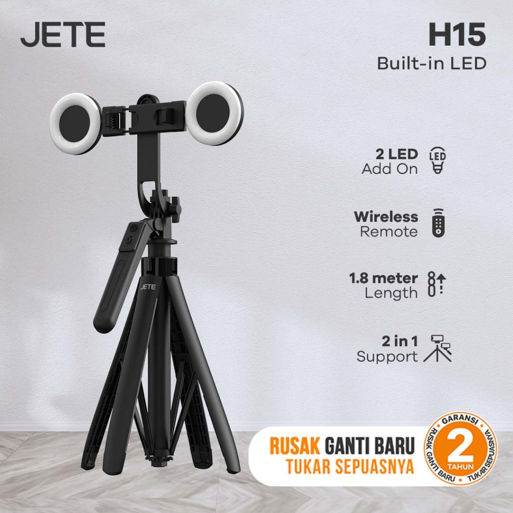 JETE H15 ขาตั้งกล้อง+ไฟ