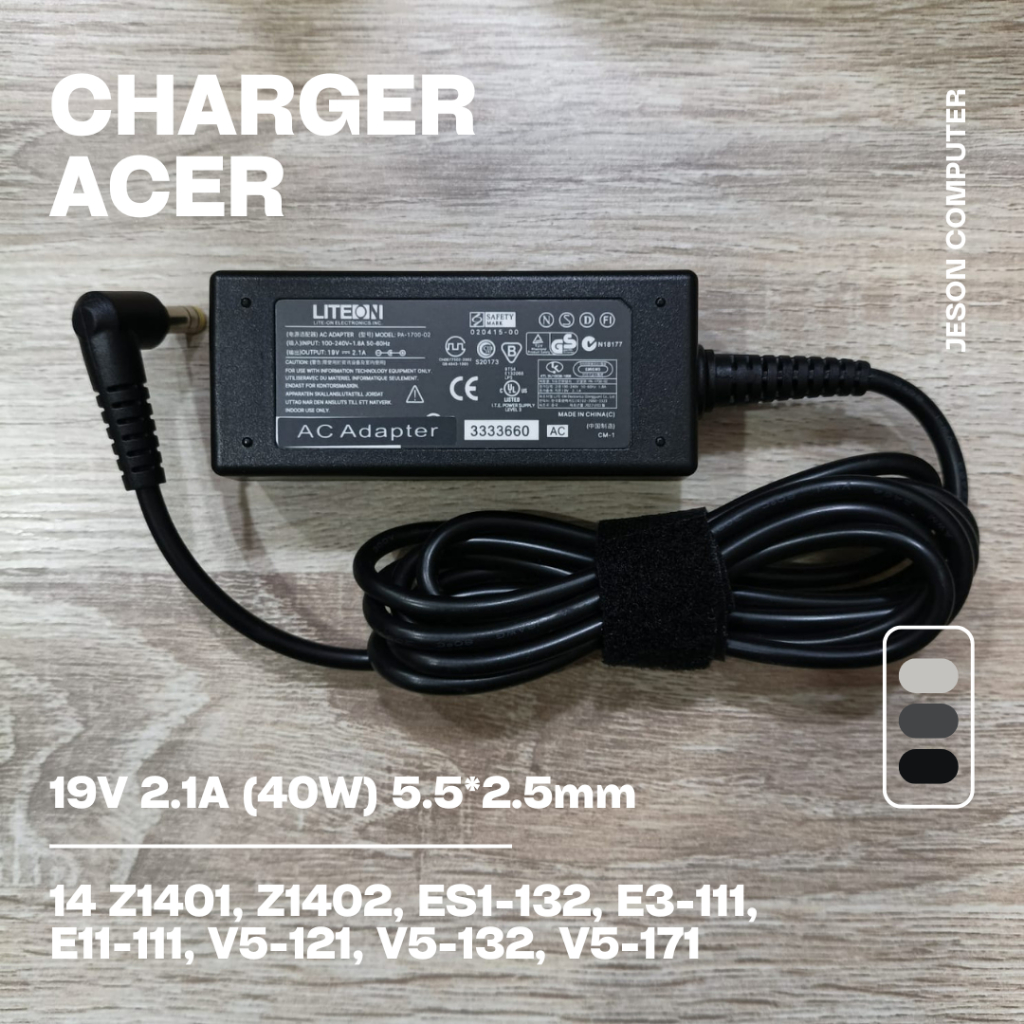 Acer Aspire Z476 19V 2.1A (40W) อะแดปเตอร์ชาร์จแล็ปท็อป 4.8*1.7 มม.