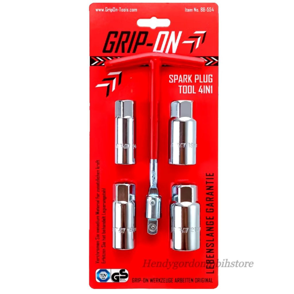 GRIP ON 4 IN 1 SPARK PLUG WRENCH GRIP ON 16 มม.21 มม.SPRAK PLUG TOOL 4IN1 14 มม.16 มม.18 มม.และ21 มม