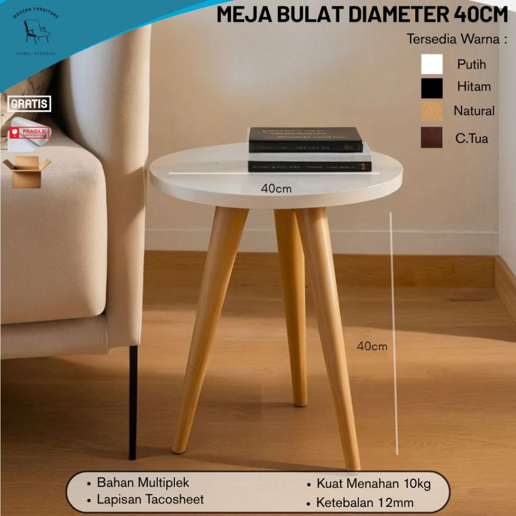 ขนาดใหญ่ ROUND TABLE LIVING ROOM TABLE PATIO TABLE/CAFE TABLE CORNER TABLE MINIMALIST TABLE