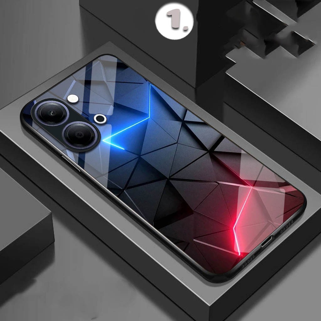 HP [FK-481] เคสโทรศัพท์กระจกเคลือบเงาสําหรับ Vivo Y05 Y05s V70 5g Y21d V60 Lite Y04s Y19s Pro V50 Li