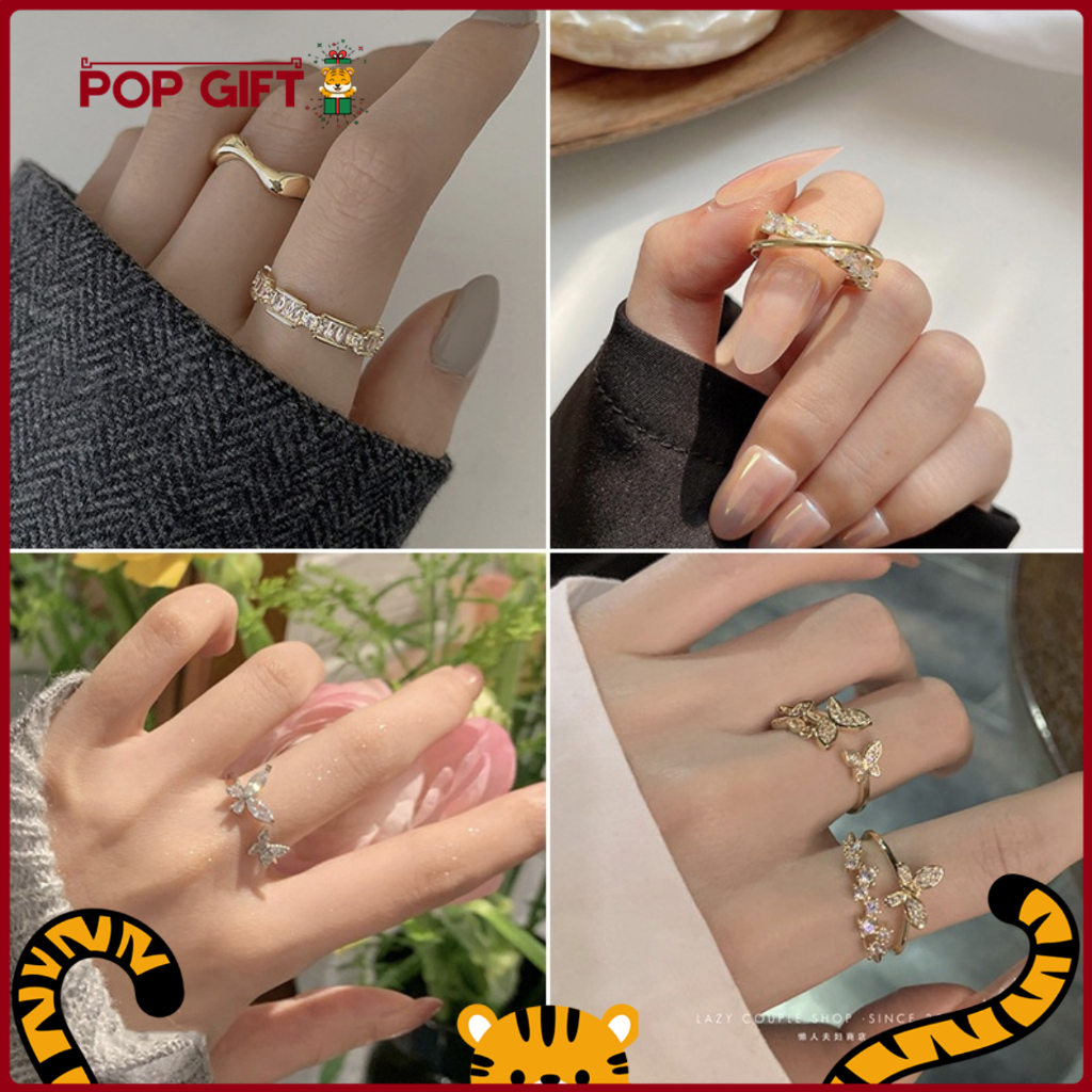 PG Korean Style Aesthetic Simple Cute Butterfly Edition Ring DJ-C04