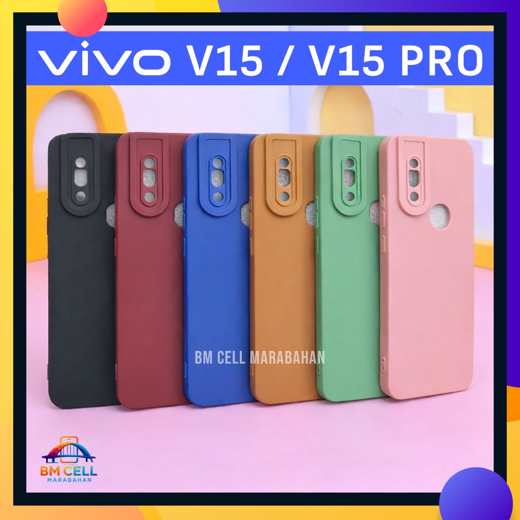 Macaron Case Vivo V15 / V15 Pro Pro Camera Lens Soft Case HP Anti Shock Stylish HP Case
