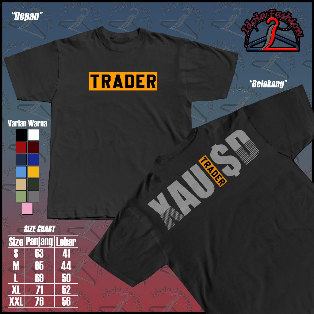 เสื้อยืด XAUUSD - เสื้อเทรดดิ้ง, Distro Words, Mens, Womens, Unisex, Adult, Cotton Combed 30s