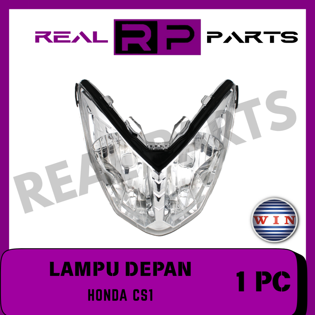 REAL-PARTS/WIN-FRONT LAMP/REFLECTTOR/HEADLAMP/HEADLIGHT/MOTORCYCLE/HONDA/CS1/CS-1/CITY/SPORT/KWC/200