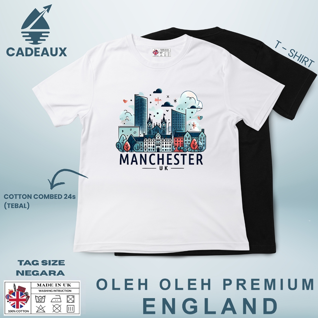 ENGLAND 85 SOUVENIR เสื้อยืดพร้อมแท็ก ASAL INGRRIS Cotton Combed 24s SOUVENIR ของขวัญพรีเมี่ยม