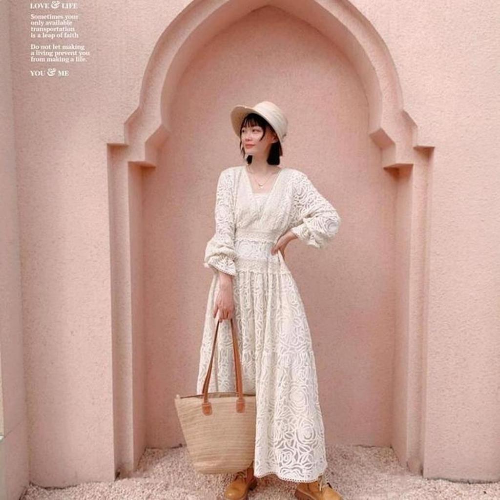 Maxi Dress Bohemian Boho Beach Dress Holiday Holiday Dress ฤดูร้อนยาว Bohemian EMBROIDERED