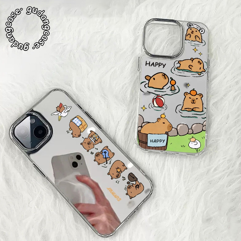 CASE CASING CLEAR CASE MIRROR HEBE สําหรับ INFINIX SMART 8 9 10 + ร้อน 10 11 12i 30i 40 50 PRO PLUS 
