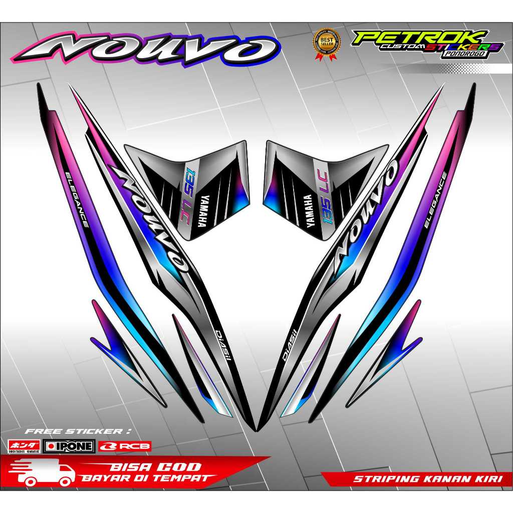 YAMAHA NOUVO Z VARIATION STRIPING / YAMAHA NOUVO Z MOTORCYCLE STICKER LIST