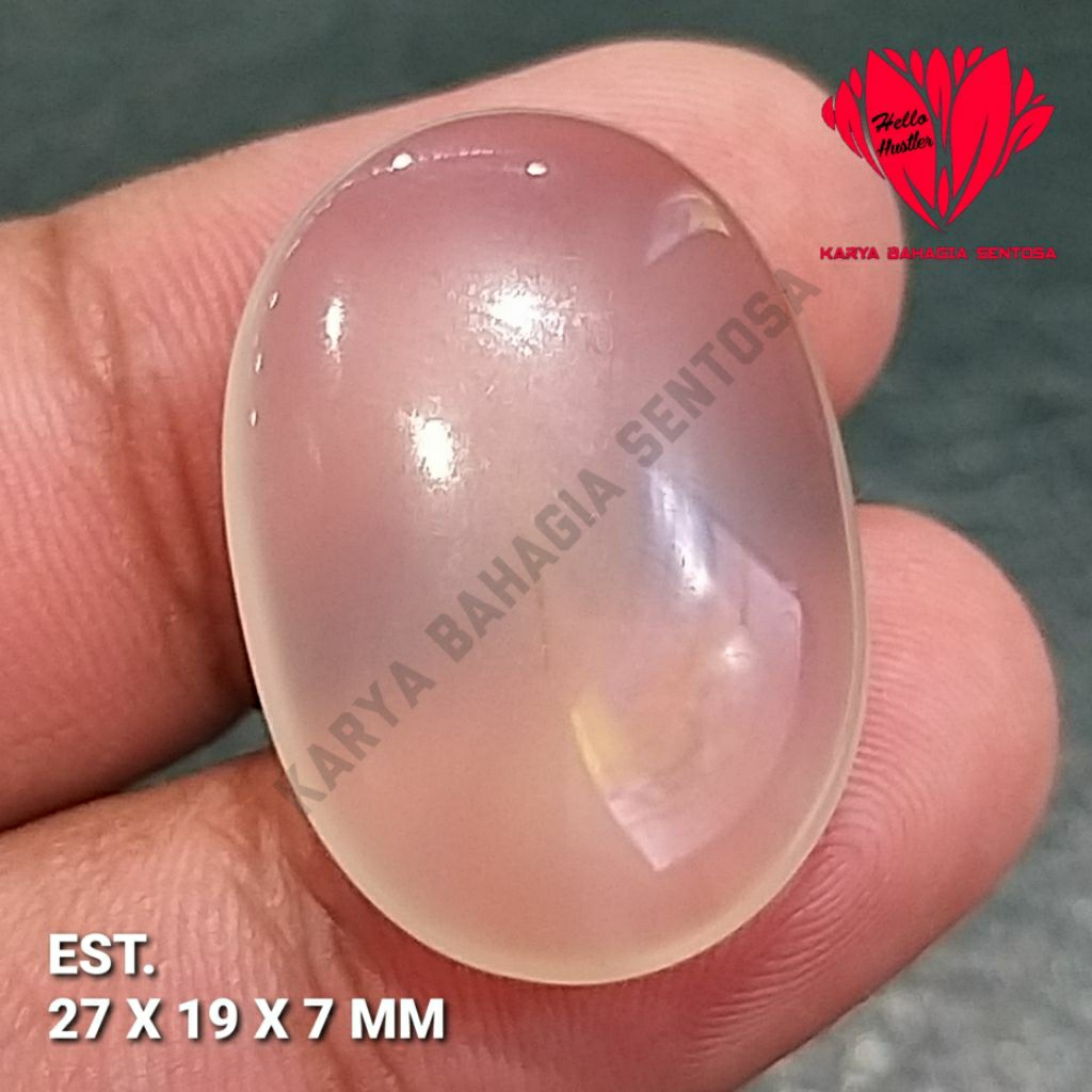 พลอยแกนน้ําอินโดนีเซีย Snow White Natural Chalcedony Signature Collection