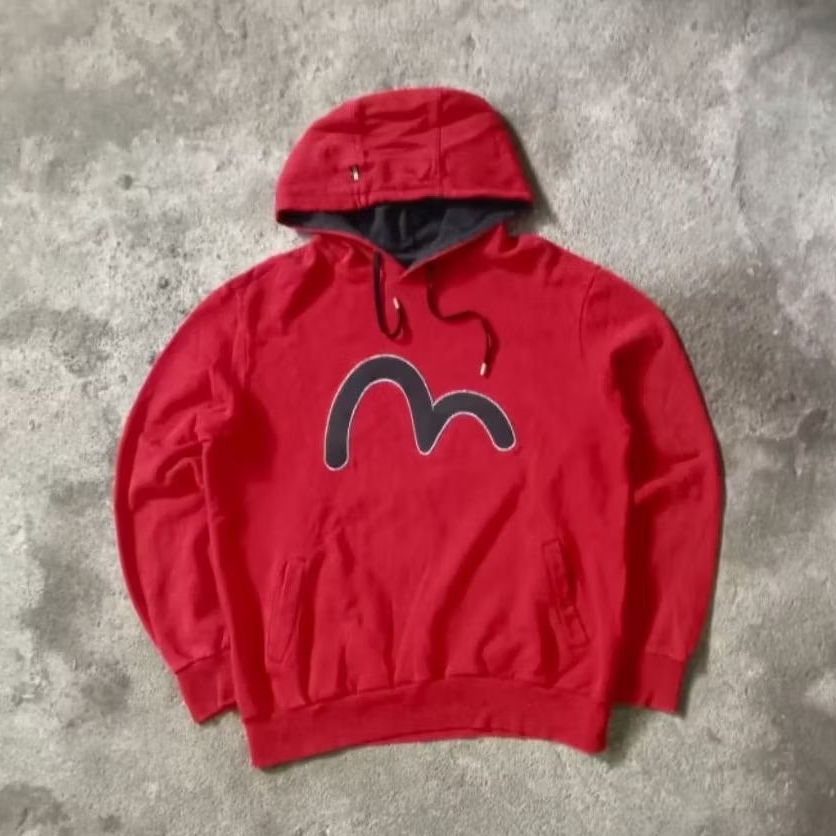Evisu 52 Big Logo Hoodie Jacket - Vintage - y2k - Hiphop - งานปักเต็มตัว