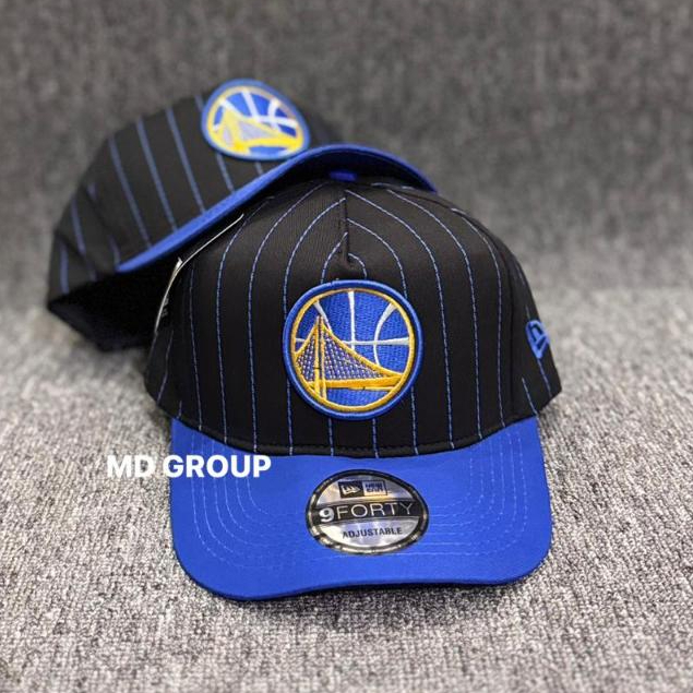 Golden State Warriors สีดําสีฟ้าลายเบสบอลหมวกคุณภาพสูงหมวกปรับได้ Unisex