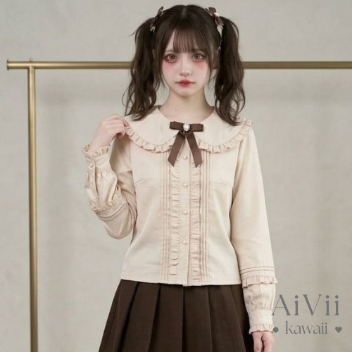 KEMEJA (AiVii) GOTHIC VINTAGE SILK SHIRT