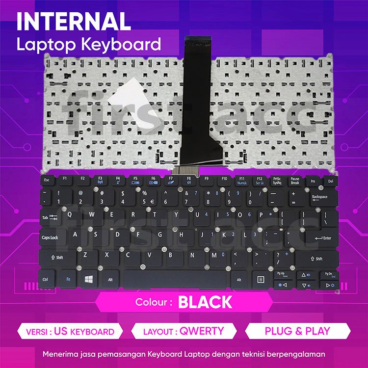 แป้นพิมพ์แล็ปท็อป Acer Travelmate B115 B116 P236 P238