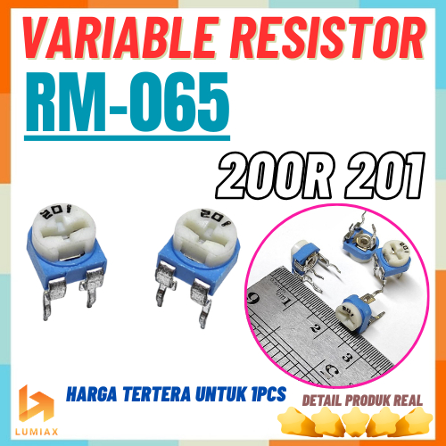 200 Ohm 201 Trimpot Trimmer RM-065 RM065 VR Variable Resistor สีขาวสีฟ้า Potentiometer