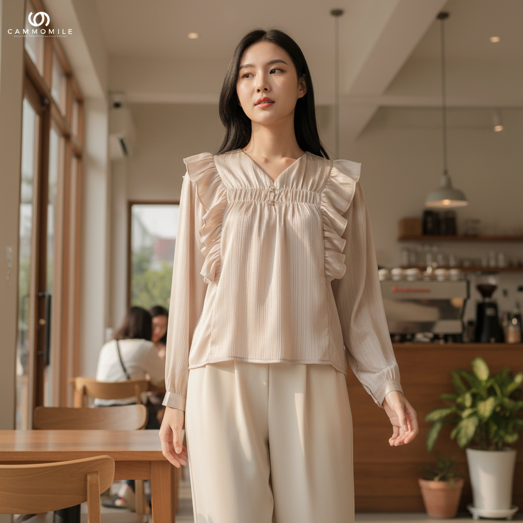 CAMOMILE Aster เสื้อเบลาส์แขนยาว 2307043