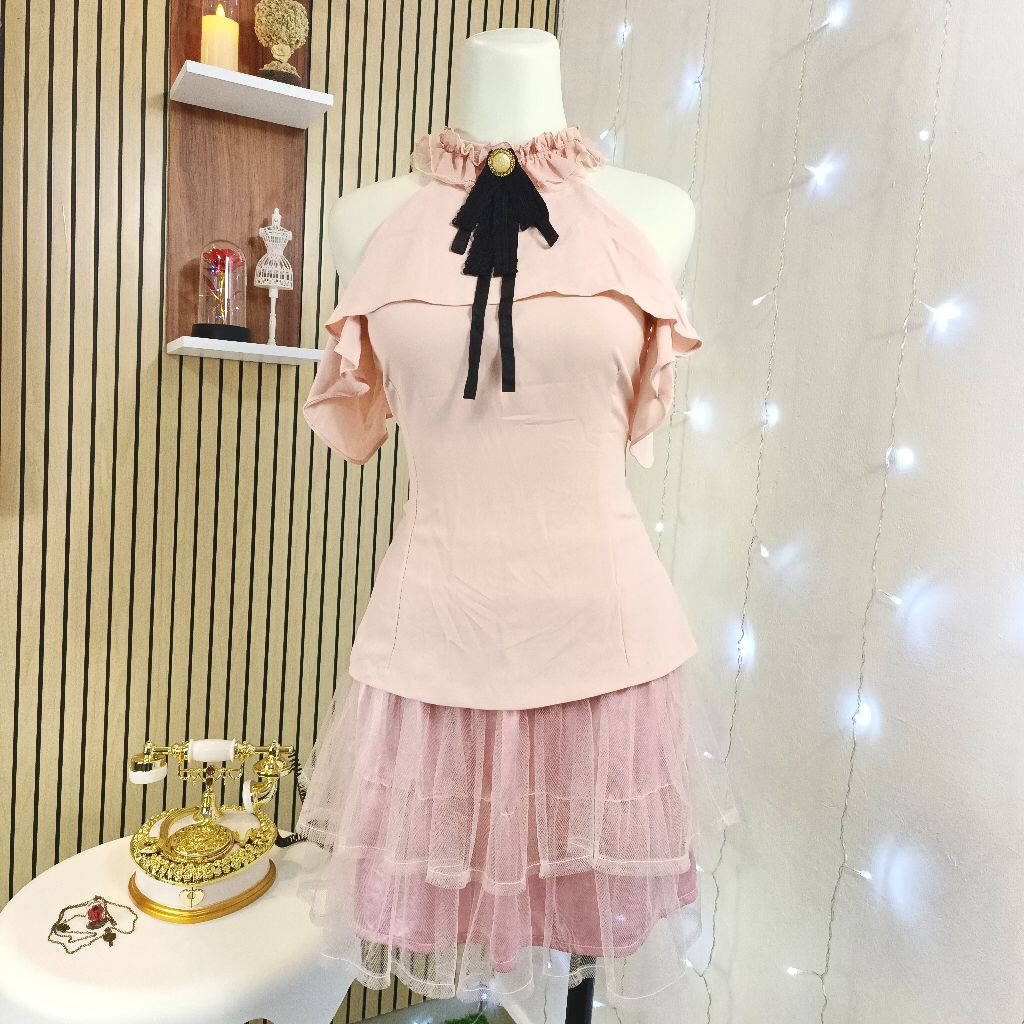 BLACKPINK Coquette Lolita Blouse PREMIUM • สไตล์ฮาราจูกุพร้อมโบว์ • DAISY Original