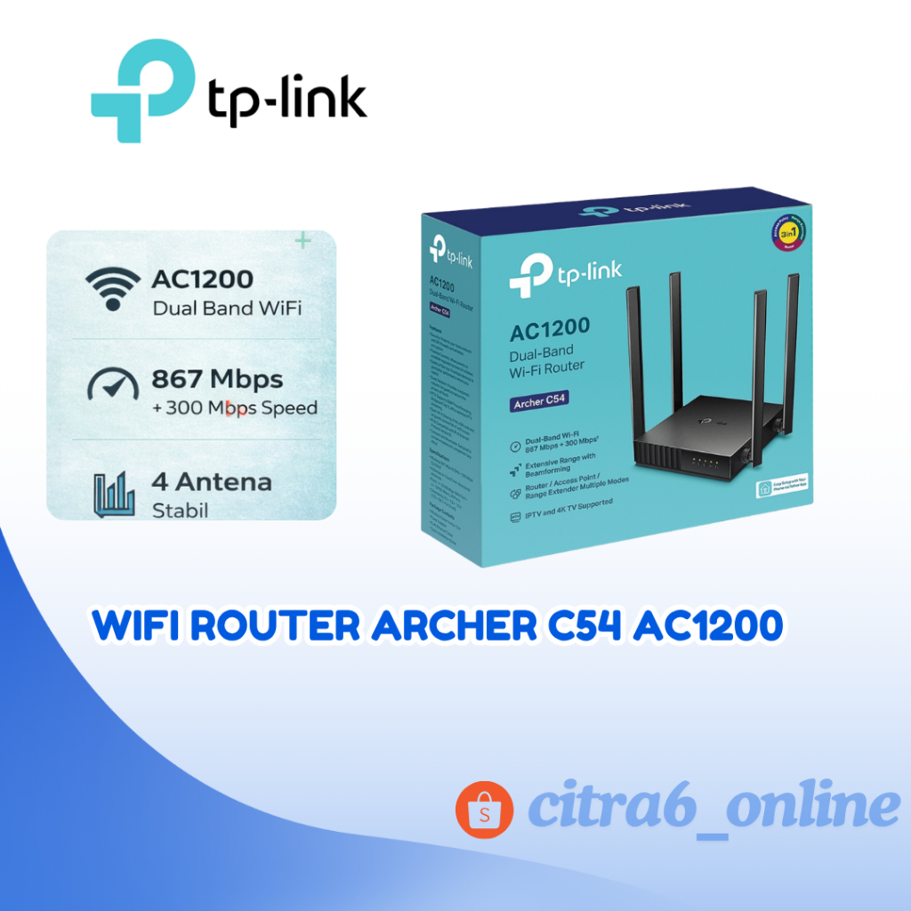 Tp-Link Archer C-54 | C54 AC1200 เราเตอร์ Wi-Fi ดูอัลแบนด์
