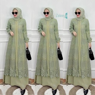 Hayya Dress / New Brukat / Gamis Muslim / Dress Brukat Hayya Dress Gamis Pesta Mewah Crinkle Brukat Dress Gamis Pesta Terbaru
