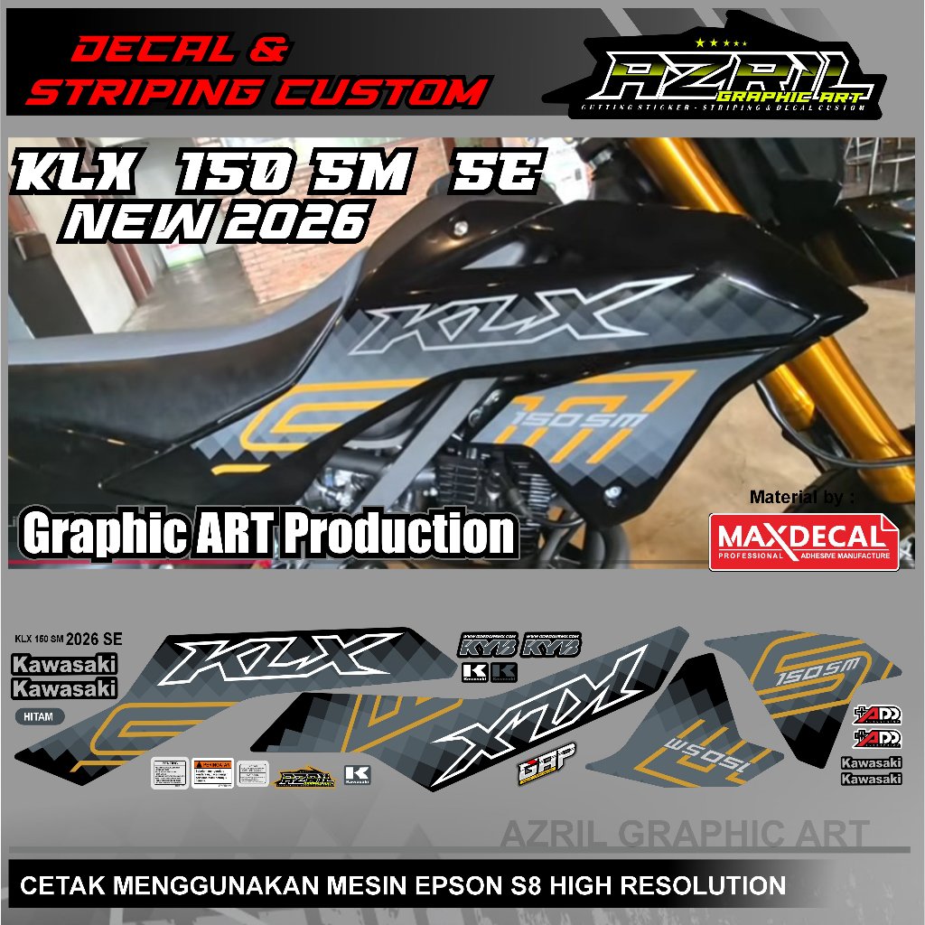 Striping KLX 150 cc SM ใหม่ 2026 KLX SM