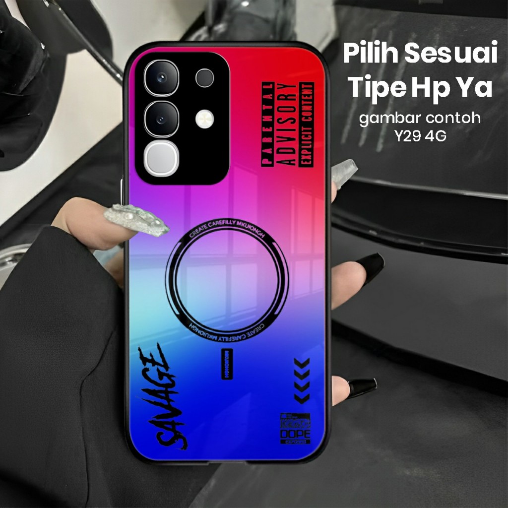 เคส VIVO Y29 4G - Softcase - เคสล่าสุด - เคส VIVO Y29 4G glass softcase (U 765)