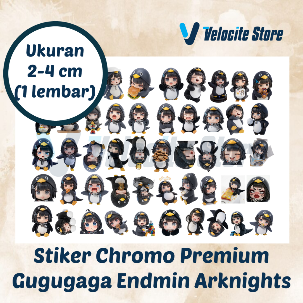 Guguga Endmin Arknights สติ๊กเกอร์ Chromo พรีเมี่ยม 2-4 ซม. 950 ชิ้น)