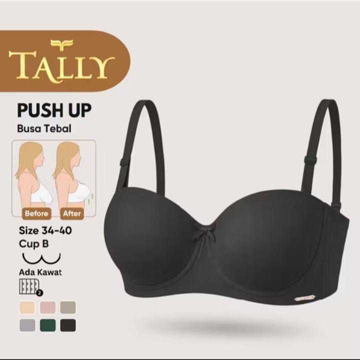 TALLY BRA BH 9565 I CUP B LARGE I MEDIUM THICK FOAM I WIRED I 2 HOOKS I SEAMLESS MATERIAL l SIZE 34-