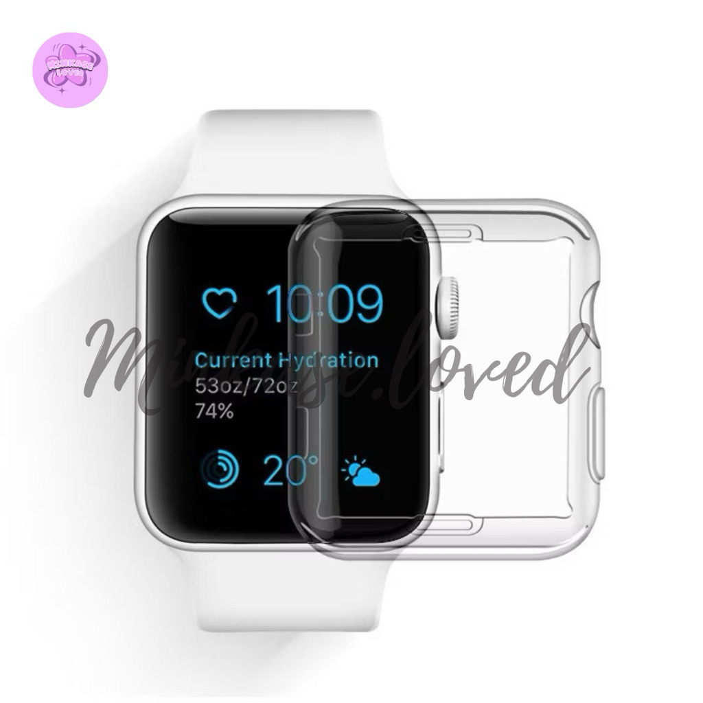 Minkase.loved - SILICONE BUMPER CASE APPLE WATCH / SMARTWATCH Clear SIZE 38 42 40mm