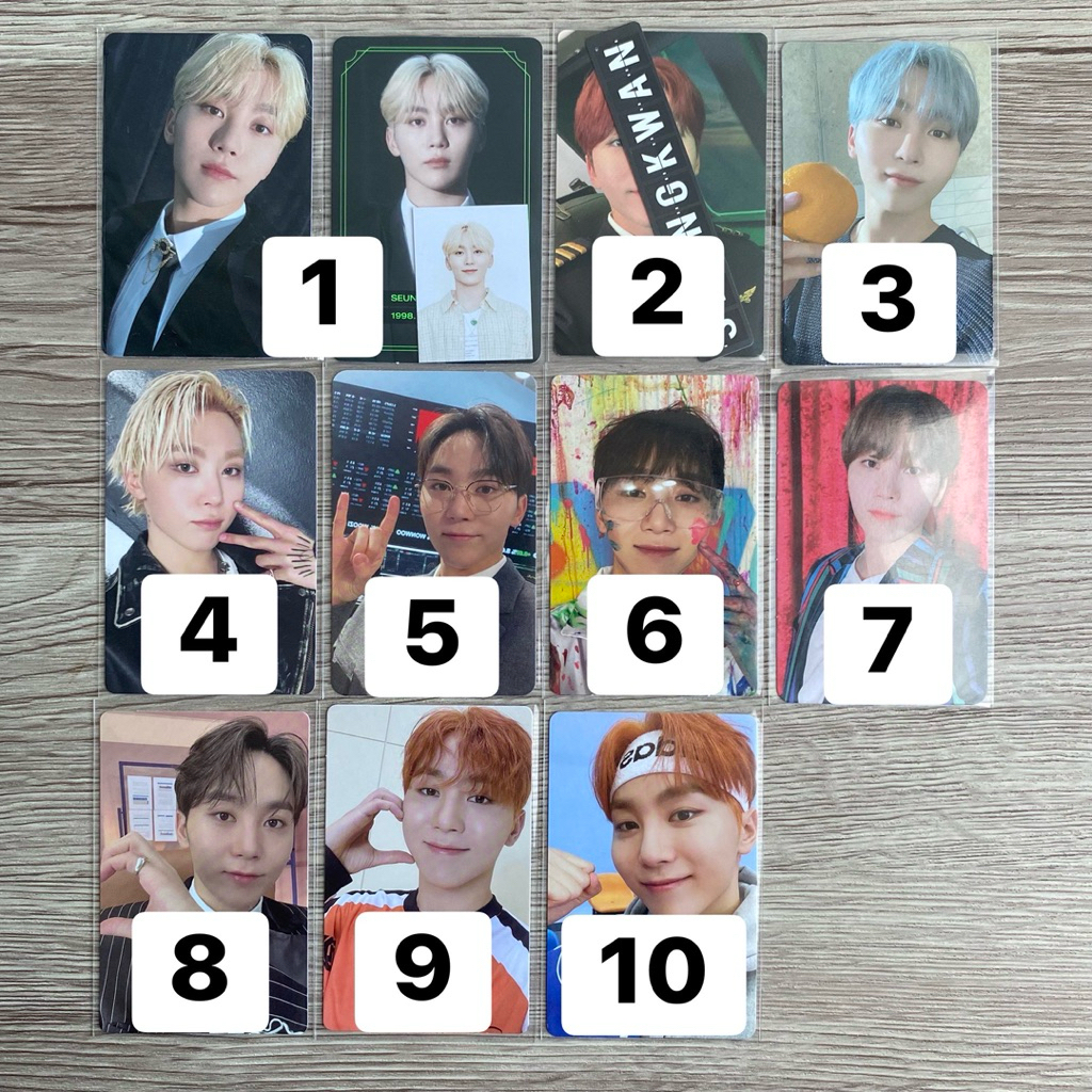 SEVENTEEN SEUNGKWAN PHOTCARD อย่างเป็นทางการ svt pc scotups choi seungcheol kkuma cimmu cheol its tc