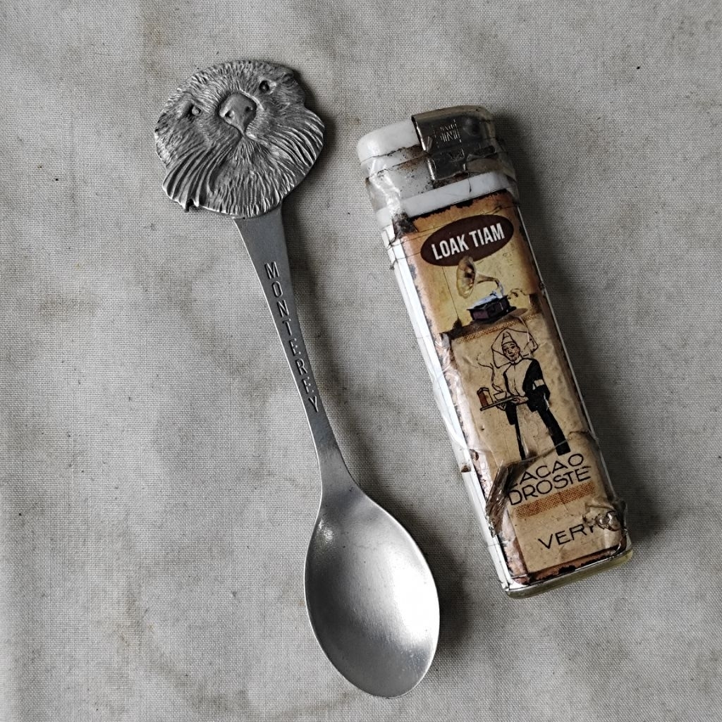 Vintage Display 1984 Rawcliage Pewter ช้อนดีบุก