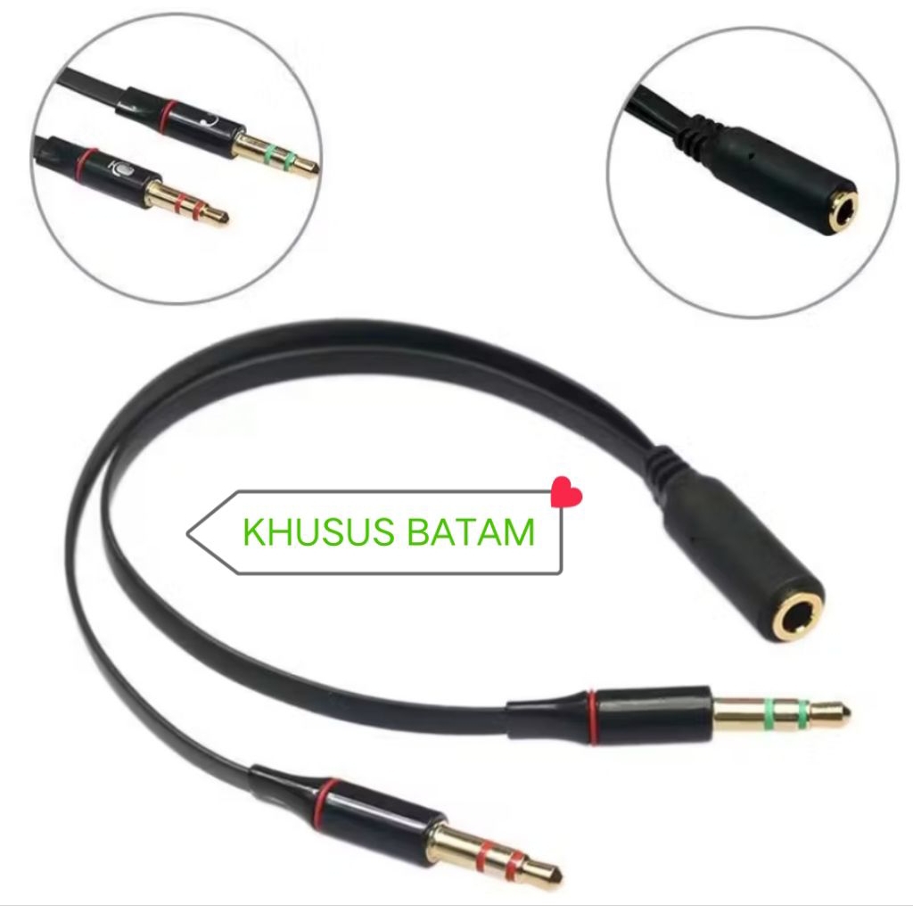 AUX JACK SPLITTER CABLE AUX 2 ชายถึง 1 หญิง SPLITTER JACK